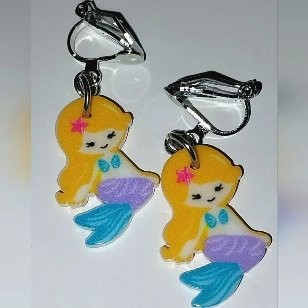 Super cute girls clip-on earrings - Picture 3 of 5